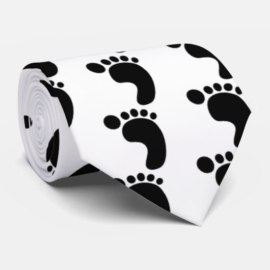 右足プリント ネクタイ (ロール)