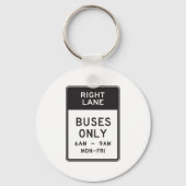 右車線バスのみ標識 キーホルダー (正面)