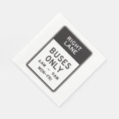 右車線バスのみ標識 スタンダードランチョンナプキン (角)