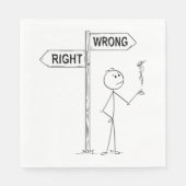 右間違ったイラストレーションナプキンス スタンダードランチョンナプキン (正面)