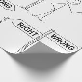 右間違ったイラストレーションラッピング紙 ラッピングペーパー