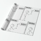 右間違ったイラストレーションラッピング紙 ラッピングペーパー (アンロールド)