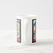 右離れ手シンプル抽象芸術骨中国マグカップ ボーンチャイナマグカップ (裏面)