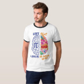 右離れ脳笑いおもしろいPi Tシャツ (正面フル)