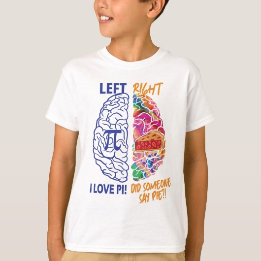 右離れ脳笑いおもしろいPi Tシャツ (正面)