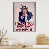 右食べエクササイズ ポスター (キッチン)