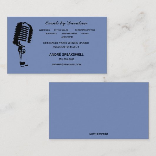 司会者 名刺 (正面/裏面)