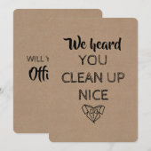 司儀 | ユニークで面白いプロポーズ 招待状 (正面/裏面)