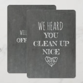 司式人 | 黒板ユーモアプロポーズ 招待状 (正面/裏面)