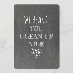 司式人   黒板ユーモアプロポーズ 招待状