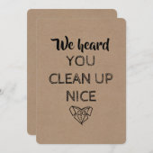 司式者 | ユニークで面白いプロポーズ 招待状 (正面/裏面)