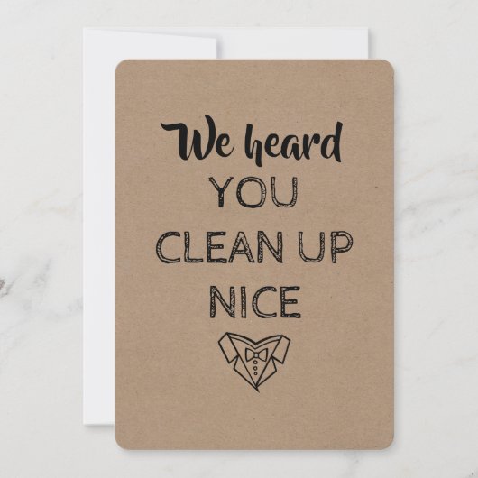 司式者 | ユニークで面白いプロポーズ 招待状 (正面)