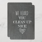 司式者 | 黒板ユーモアプロポーズ 招待状 (正面/裏面)