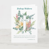 司教がワイルドな花模様と良く宗教上の違いを得る カード (正面)