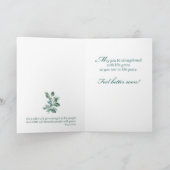 司教様 お見舞い、主の十字架にて休憩してください カード (内部)