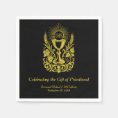 司教順正聖者チャリスホスト スタンダードカクテルナプキン (正面)