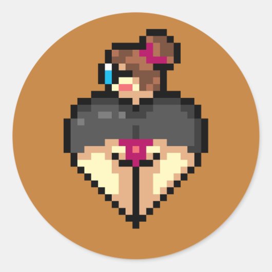 司書いけなシール ラウンドシール (正面)