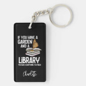 司書おたくと庭師パーソナライズされた キーホルダー (裏面)