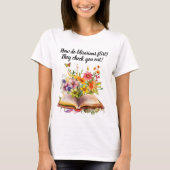 司書と本のTシャツ Tシャツ (正面)