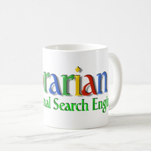 司書のオリジナルのサーチエンジン コーヒーマグカップ (正面右)