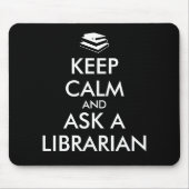 司書のギフトは司書のカスタムを頼むために平静を保ちます マウスパッド (正面)