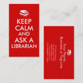 司書のギフトは司書のカスタムを頼むために平静を保ちます 名刺 (正面/裏面)