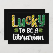 司書の学校の聖パトリックの日になれて幸運 ポストカード (正面/裏面)