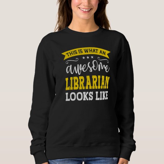 司書の役職の従業員おもしろい労働者Libraria スウェットシャツ (正面)