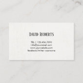 司書の手書きの原稿のエレガントな麻布 名刺 (裏面)