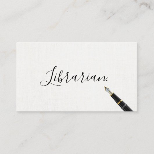 司書の手書きの原稿のエレガントな麻布 名刺 (正面)