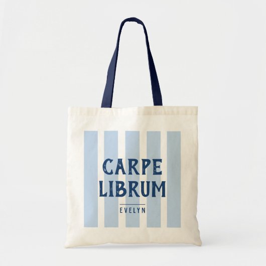 司書の楽しい本の愛好家のためのCarpe Librum トートバッグ (正面)