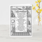 司書の詩(色彩可能) カード (黄色い花)