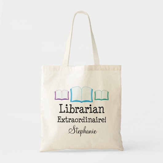 司書の非凡でパーソナライズなトートバック トートバッグ (正面)