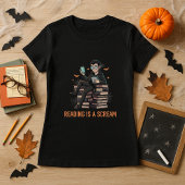 司書や読書家への可愛いハロウィンギフト Tシャツ