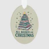 司書を愛する人のためのクリスマスプレゼントを予約 オーナメント (正面)