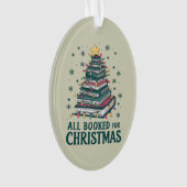 司書を愛する人のためのクリスマスプレゼントを予約 オーナメント (正面)