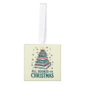 司書を愛する人のためのクリスマスプレゼントを予約 キューブオーナメント (正面)