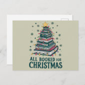 司書を愛する人のためのクリスマスプレゼントを予約 シーズンポストカード (正面/裏面)