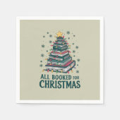 司書を愛する人のためのクリスマスプレゼントを予約 スタンダードカクテルナプキン (正面)