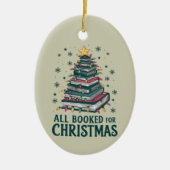 司書を愛する人のためのクリスマスプレゼントを予約 セラミックオーナメント (正面)
