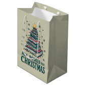 司書を愛する人のためのクリスマスプレゼントを予約 ミディアムペーパーバッグ (正面アングル)