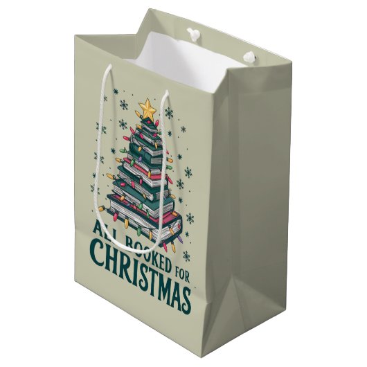 司書を愛する人のためのクリスマスプレゼントを予約 ミディアムペーパーバッグ (正面アングル)