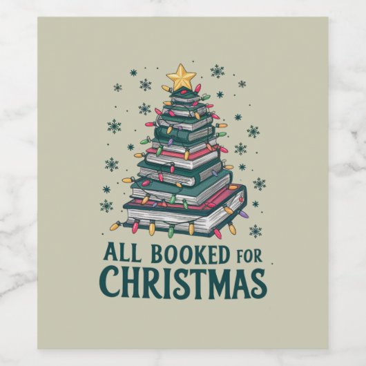 司書を愛する人のためのクリスマスプレゼントを予約 ワインラベル (シングルラベル)