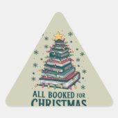 司書を愛する人のためのクリスマスプレゼントを予約 三角形シール (正面)