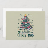 司書を愛する人のためのクリスマスプレゼントを予約 招待状 (正面/裏面)