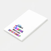 司書スーパーヒーローはっきりしたカラフル文字デザイン- ポストイット (アングル)