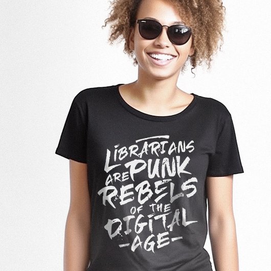 司書パンク反乱軍引用文 Tシャツ