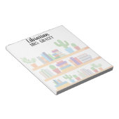 司書パーソナライズされた新学期本サボテン ノートパッド (アングル)