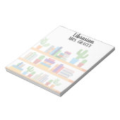 司書パーソナライズされた新学期本サボテン ノートパッド (回転)