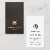 司書フェイク金ゴールドブックのアイコン 名刺 (正面/裏面)